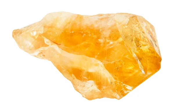 Macrofotografía Del Espécimen Roca Natural Cristal Bruto Piedra Preciosa Citrina — Foto de Stock