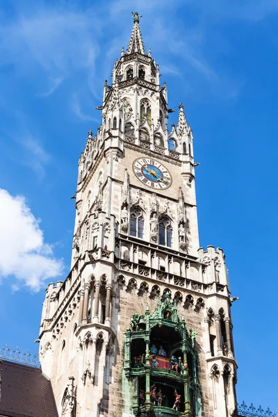 Podróż Niemiec Wieża Nowego Ratusza Neues Rathaus Marienplatz Munich City — Zdjęcie stockowe