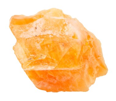 Doğal mineral - Ural Dağları üzerinden beyaz backgroung izole kaba yangın opal mücevher makro çekim