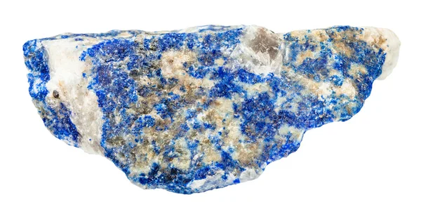 Makro Fotografering Naturliga Mineral Raw Lazurite Lapis Lazuli Sten Isolerad — Stockfoto