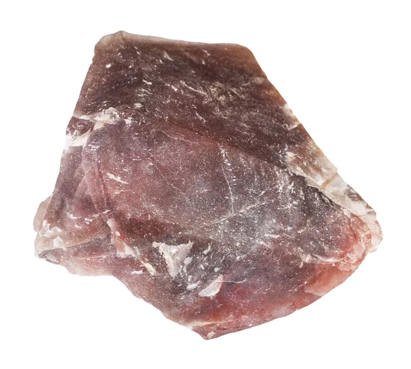 Makro Fotografering Naturliga Mineral Grov Rosa Flint Stone Kalcedon Isolerade — Stockfoto