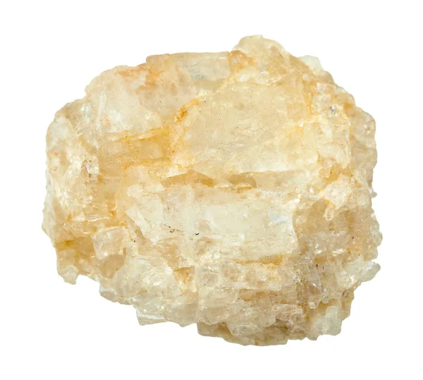Macro Tiroteio Mineral Natural Pedra Topaz Crua Isolada Backgroung Branco — Fotografia de Stock