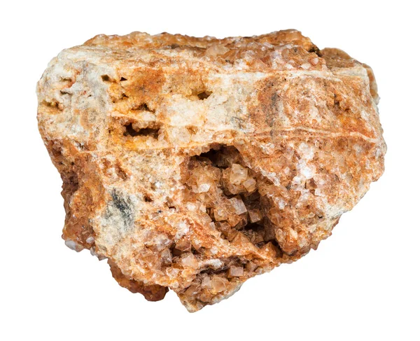 Makroaufnahmen Natürlicher Mineral Und Wellenitkristalle Auf Rohem Gestein Isoliert Auf — Stockfoto