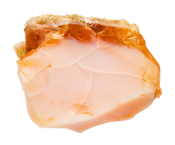 乌拉尔山白背景天然矿物原始宝石石和火蛋白宝石的宏观拍摄 — 图库照片