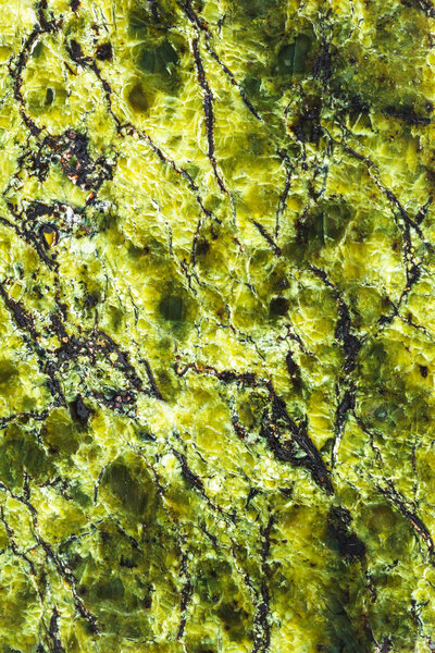 вертикальный фон из полированного зеленоватого змеевидного природного камня крупным планом
