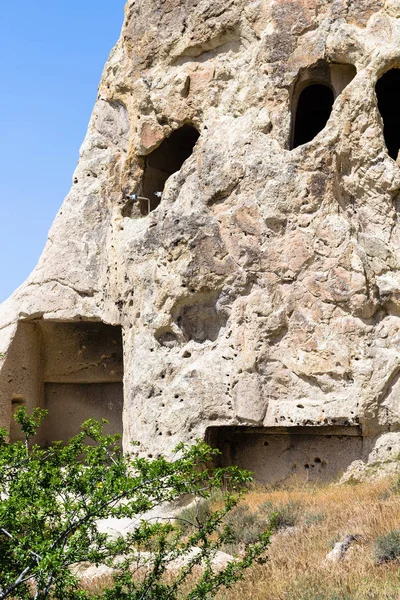 Resa Till Turkiet Snidade Vägg Kyrkas Gamla Grottan Nära Goreme — Stockfoto