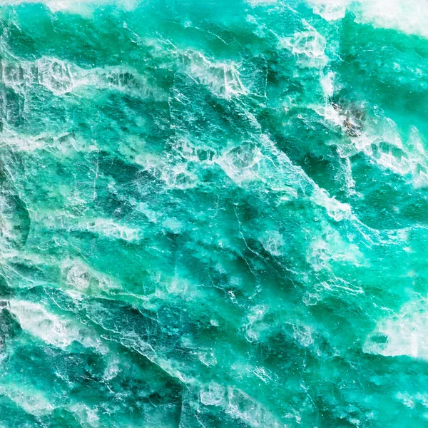 Amazonite 抛光矿物天然质地的宏观拍摄 — 图库照片