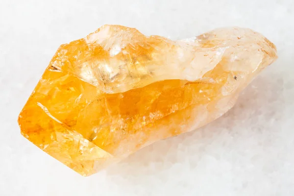 Prise Vue Macro Spécimen Roche Naturelle Cristal Citrine Quartz Jaune — Photo
