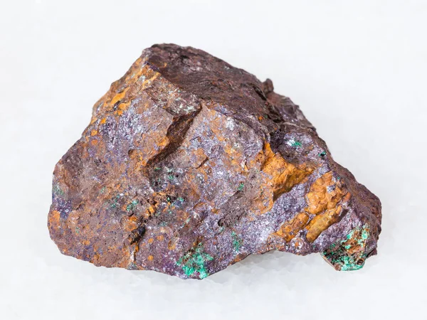 Macroripresa Minerali Naturali Rosso Cuprite Minerale Cristalli Malachite Verde Ruvida — Foto Stock