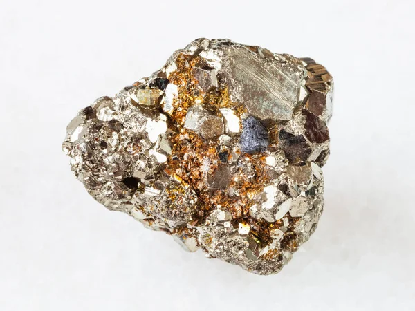 Makrofotografering För Naturliga Rock Specimen Raw Stryker Pyrit Fool Gold — Stockfoto