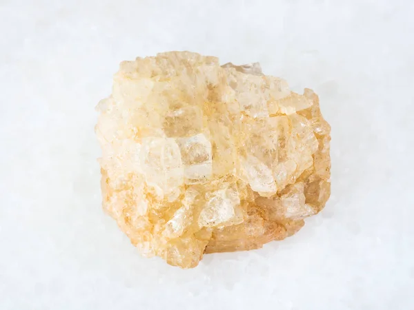 Macro Shooting Natural Mineral Raw Topaz Stone White Marble Ilmenskoe — Stock Photo, Image