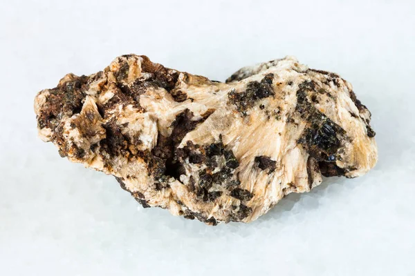 Macro Tiroteio Mineral Natural Cristais Pretos Pedra Perovskite Pedra Clinochlore — Fotografia de Stock