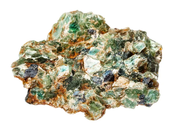 Macro Disparo Minerales Naturales Cristales Verdes Berilo Esmeralda Roca Cruda — Foto de Stock