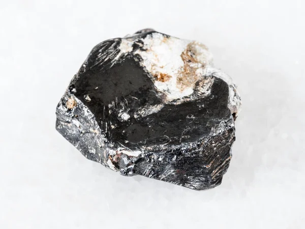 Macroripresa Minerali Naturali Cristallo Ematite Grezzo Marmo Bianco Delle Montagne — Foto Stock