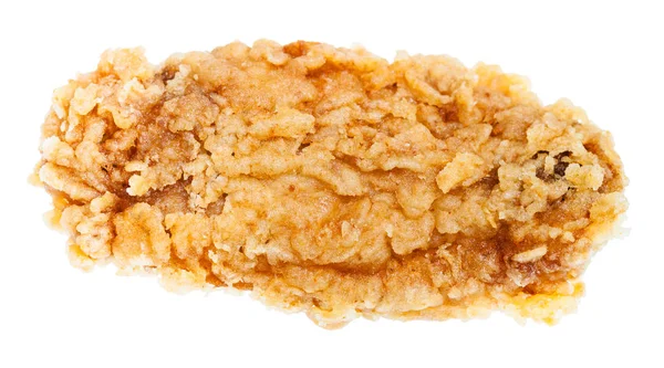 One Crispy Batter Deep Fried Chicken Wing Isolated White Background — Stock Photo, Image