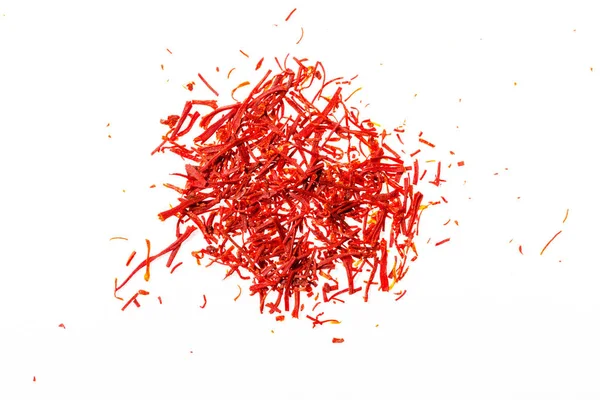 Bunch Dried Saffron Threads Iran White Background — Stock Photo, Image