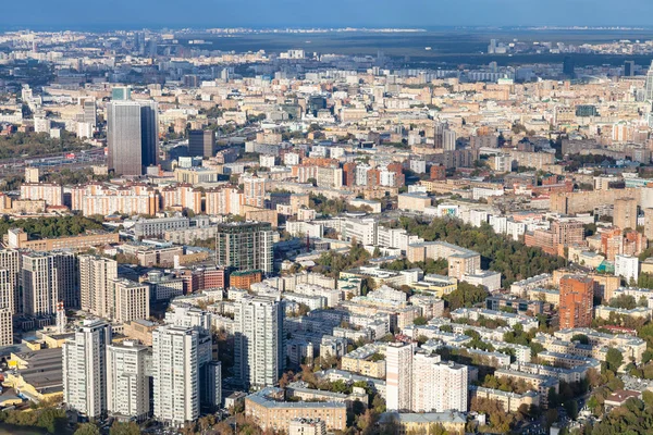 Moskova Şehir Sonbahar Kulede Oko Üstündeki Gözlem Güverteden Kuzeydoğusunda Havadan — Stok fotoğraf