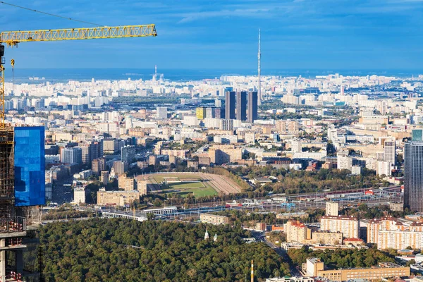 Vista Superior Del Norte Noreste Ciudad Moscú Con Hipódromo Central — Foto de Stock
