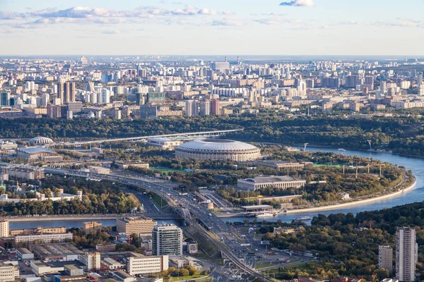 View Luzhniki Arena Stadium Southeast Moscow City Observation Deck Top — Stock Photo, Image