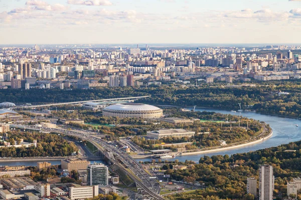 Boven Uitzicht Loezjniki Arena Stadion Ten Zuidoosten Van Moskou Stad — Stockfoto