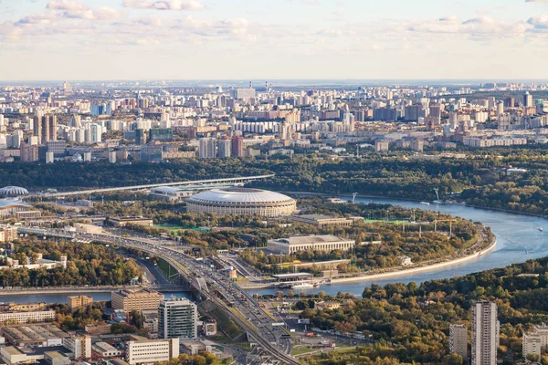 View Luzhniki Arena Stadium Southeast Moscow City Observation Deck Top — Stock Photo, Image