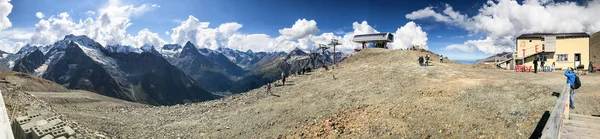 Dombay Rusko Září 2018 Panoramatický Pohled Horní Stanice Letecká Přeprava — Stock fotografie