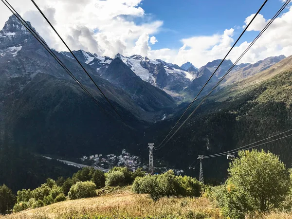 Viaje Región Del Cáucaso Norte Vía Cable Desde Monte Moussa — Foto de Stock