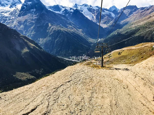 Viaje Región Del Cáucaso Norte Ascensor Aéreo Desde Monte Moussa — Foto de Stock