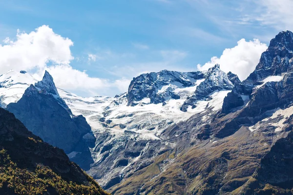 Travel North Caucasus Region Region Snow Fields Mountain Tops Dombay — Stock Photo, Image