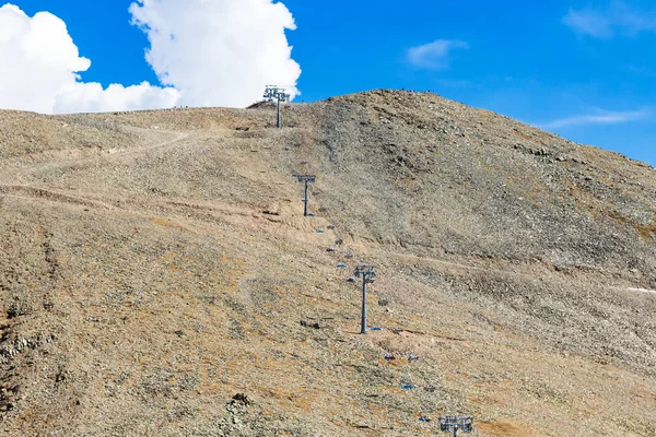 Travel North Caucasus Region Region Chairlift Mountain Slope Dombay Resort — Stock Photo, Image