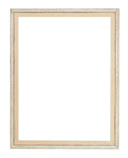 Empty Modern Simple Painted Wooden Picture Frame Cut Out Canvas — Stock Photo, Image