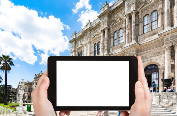 Concepto Viaje Fotografías Turísticas Dolmabahce Palace Ciudad Estambul Turquía Teléfono —  Fotos de Stock