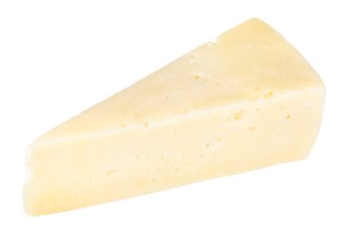 piece of Pecorino Romano sheep cheese isolated clipart