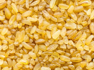 Bulgur (bulgurun) buğday taneleri yakın çekim