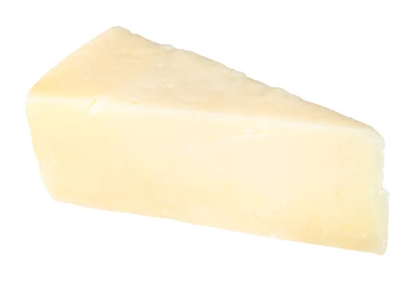 Rebanada de queso de oveja Pecorino Romano aislado — Foto de Stock