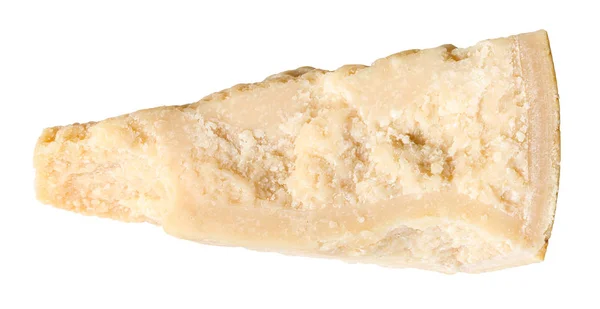 Vue du dessus du fromage Parmigiano Reggiano isolé — Photo