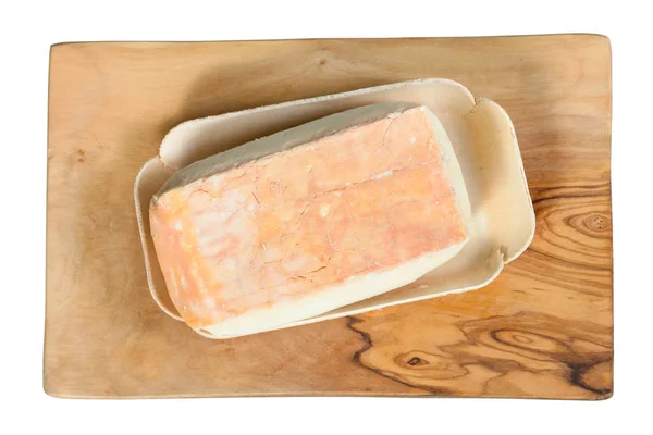 ボード上の分離タレッジョ チーズのトップ ビュー — ストック写真