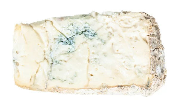 Vista superior de Gorgonzola queijo azul macio isolado — Fotografia de Stock