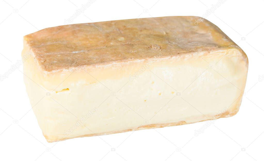 piece of local italian Taleggio cheese isolated