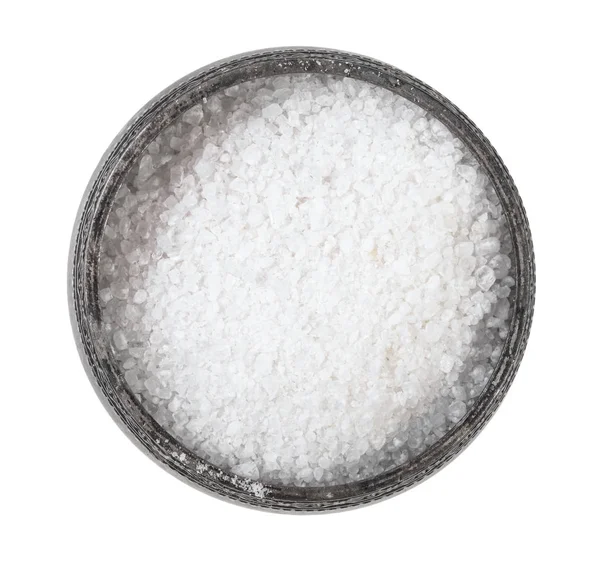 Вид зверху старі срібло сіль льох із кам'яної солі — стокове фото