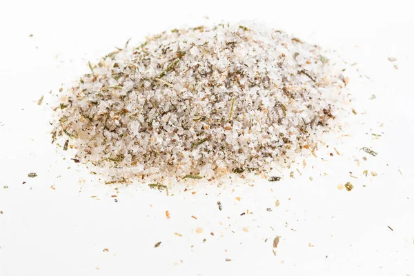Handful of seasoned salt with spices — Stock Image Handful of seasoned salt with spices Stock Picture