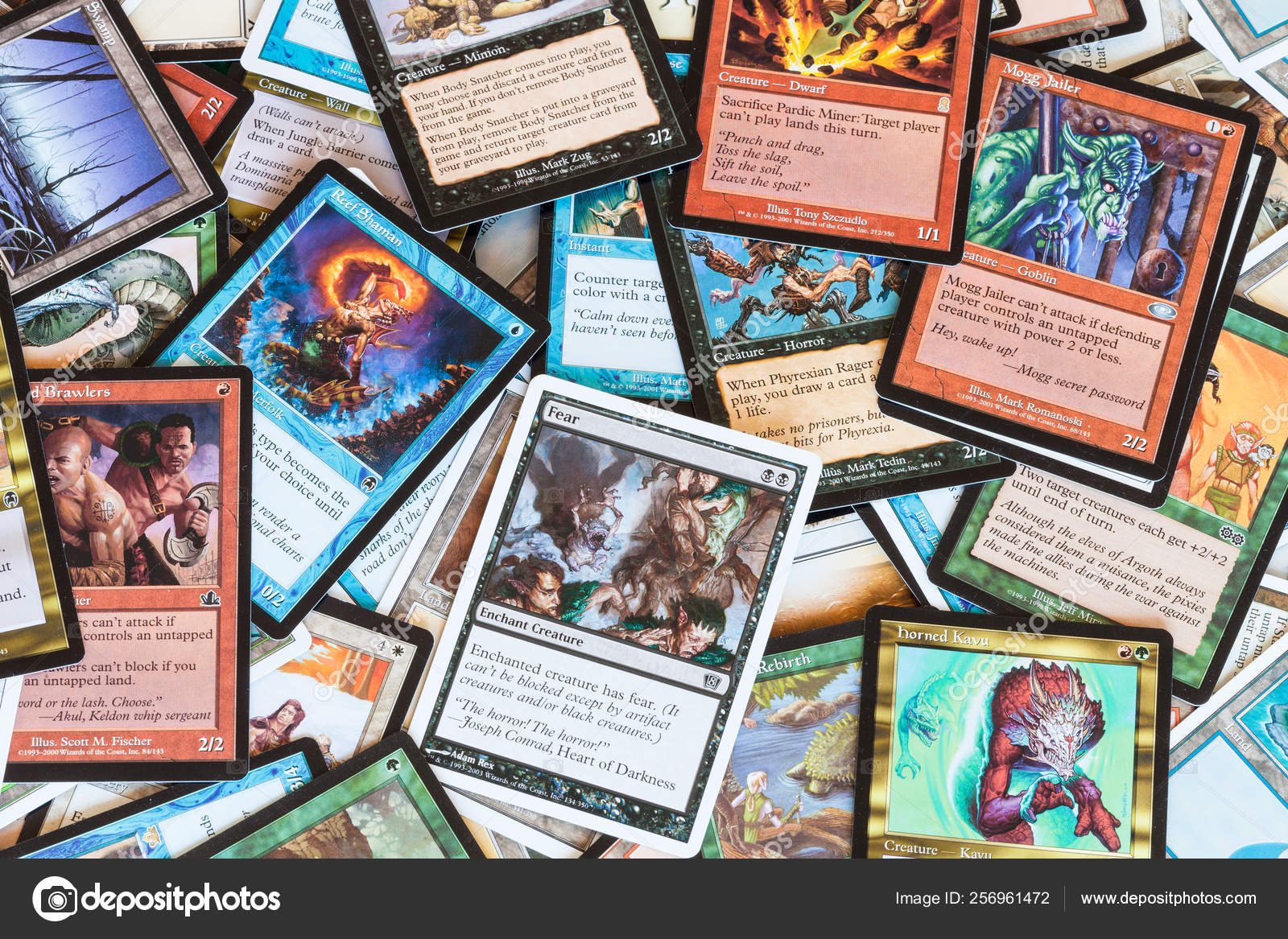 Многие Карты Из Настольной Игры Magic The Gathering – Стоковое.
