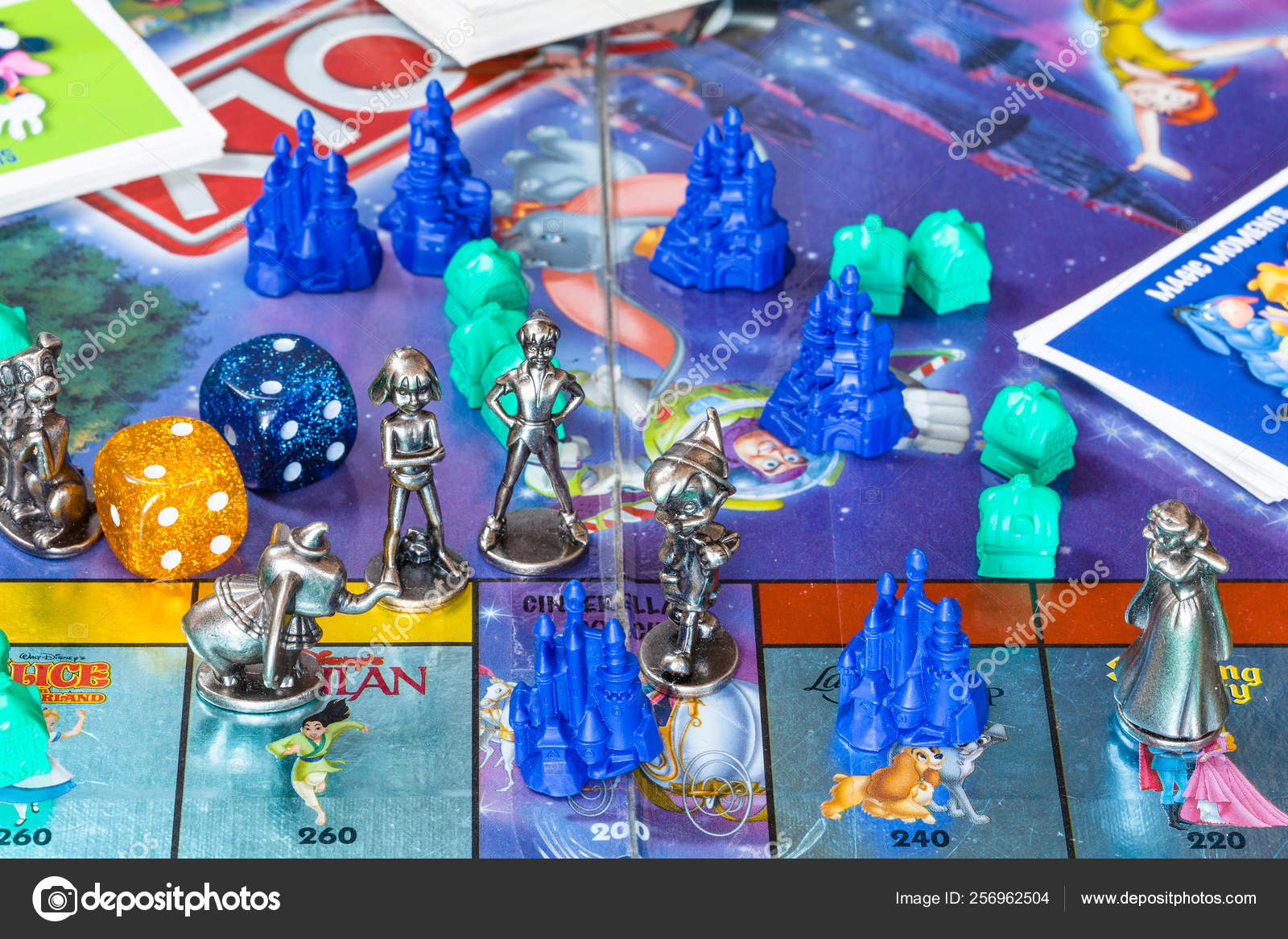 Fugurines of Monopoly game, Disney edition – Stock Editorial Photo