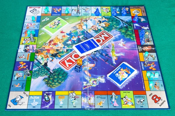 Speelveld van Monopoly spel, Disney versie — Stockfoto