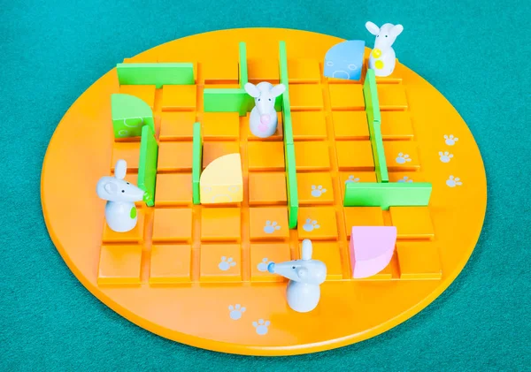 Vista de Quoridorboard juego en mesa verde — Foto de Stock