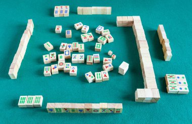 mahjong oyunu gameboard görünümü yukarıda