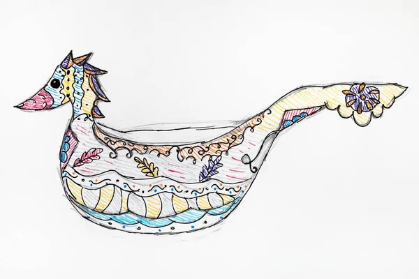 装饰包碗形状为勺与海马 — 图库照片