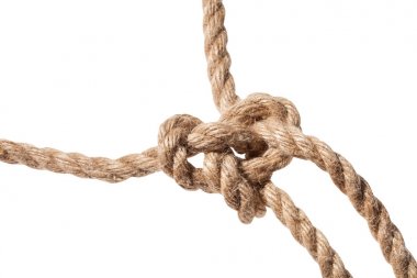 halat üzerinde yakın hat bowline döngü koşu düğümü