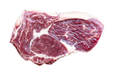 çiğ mermer biftek beyaz izole