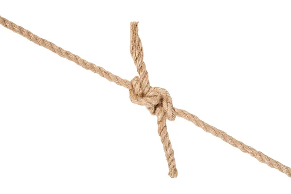猎人的弯曲结连接两根绳子隔离 — 图库照片